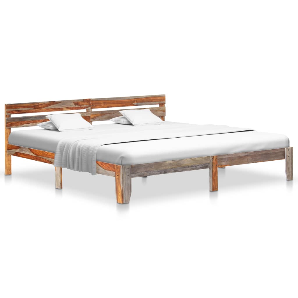 Bedframe massief sheeshamhout 200x200 cm