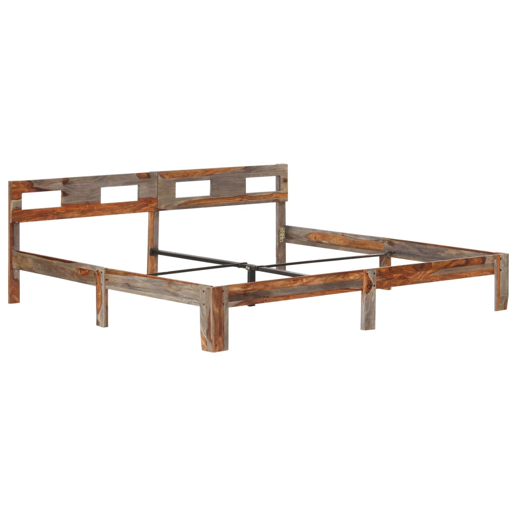 Bedframe massief sheeshamhout 200x200 cm