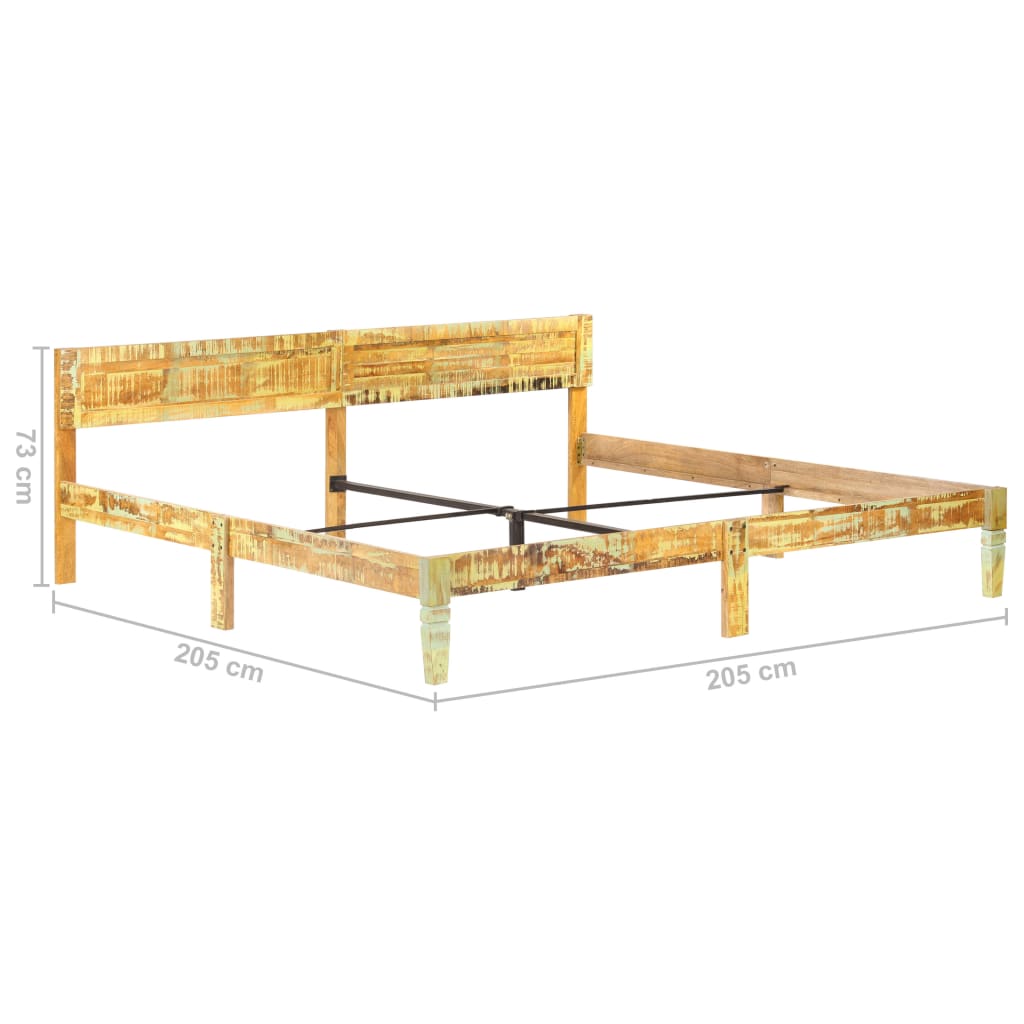 Bedframe massief gerecycled hout 180x200 cm