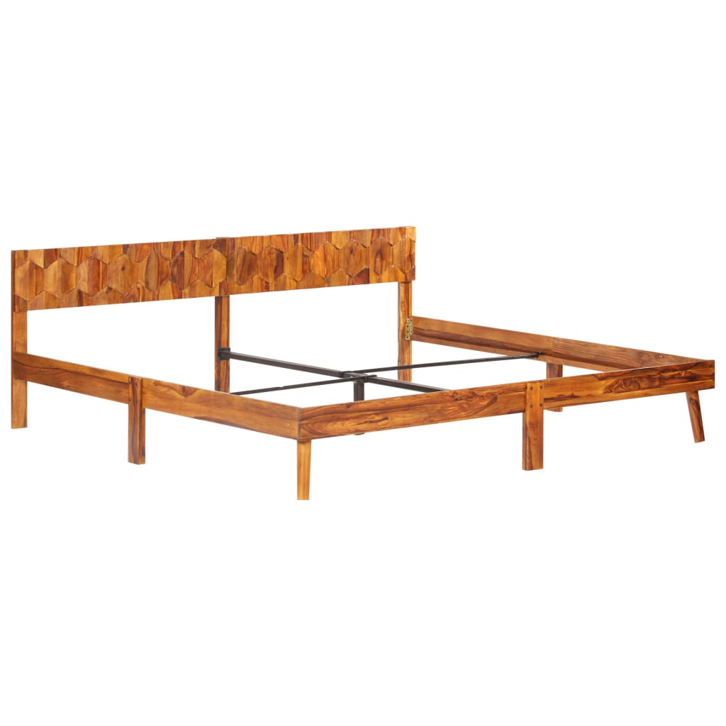 Bedframe massief sheeshamhout 200x200 cm