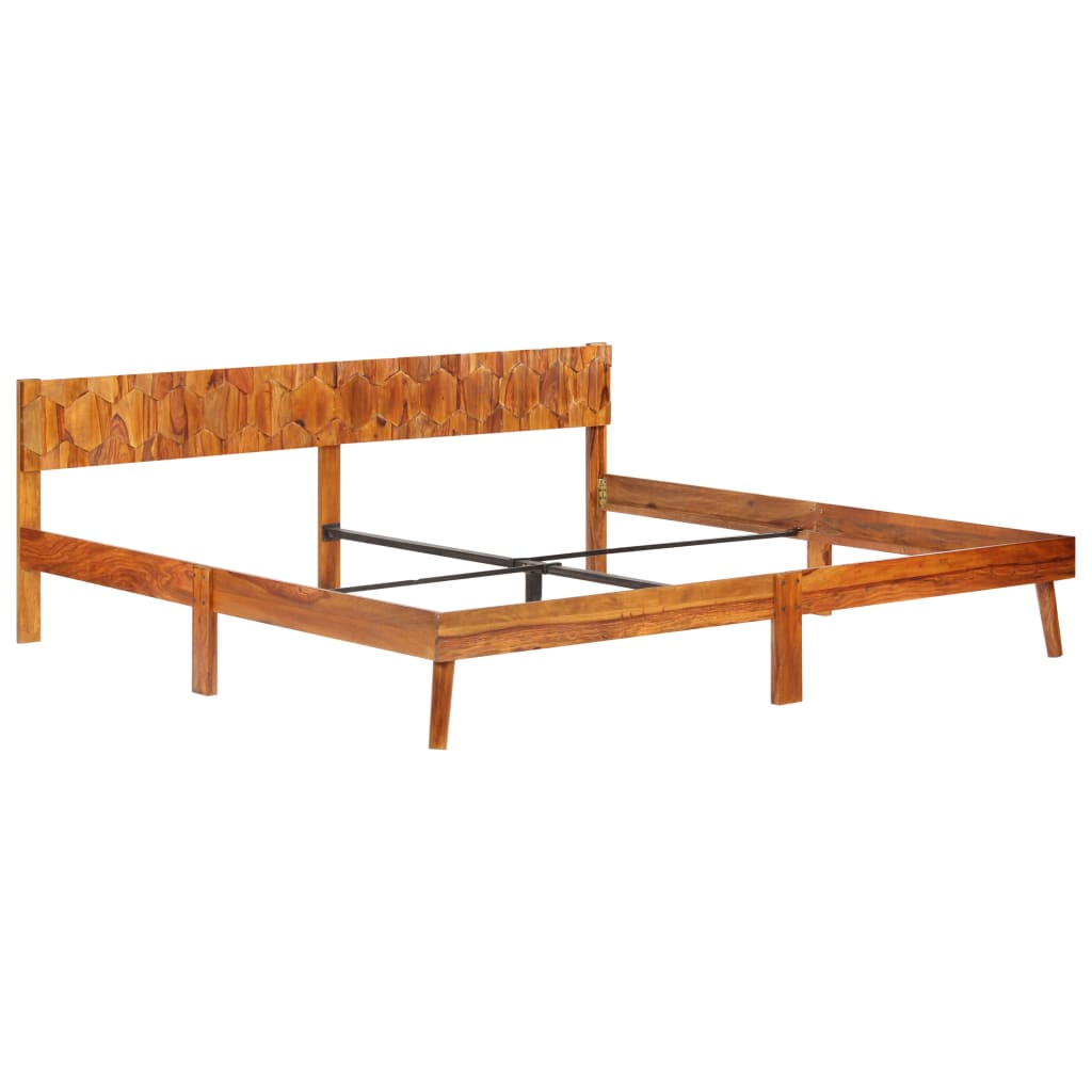 Bedframe massief sheeshamhout 200x200 cm