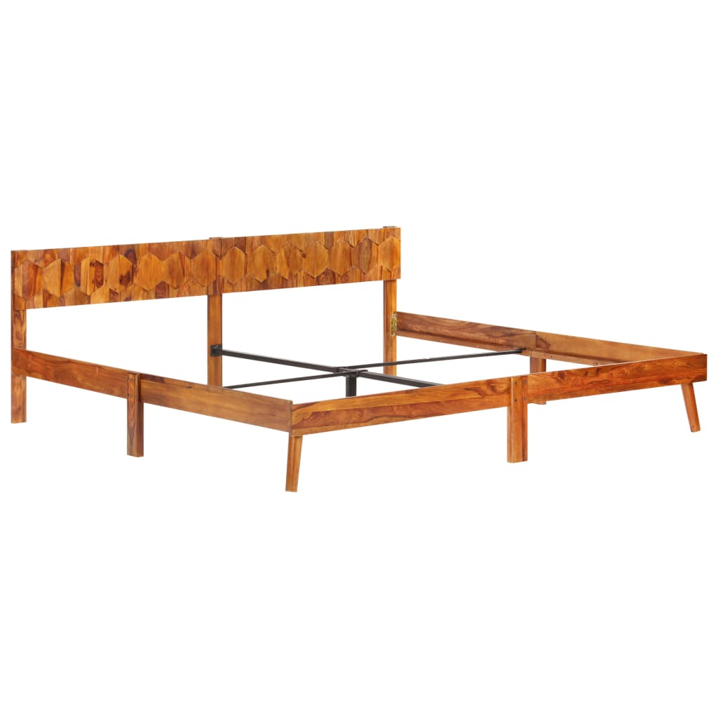 Bedframe massief sheeshamhout 200x200 cm