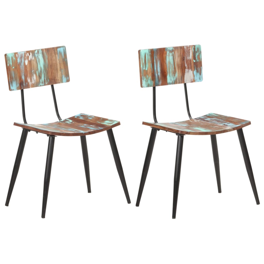 Eetkamerstoelen 6 st massief gerecycled hout