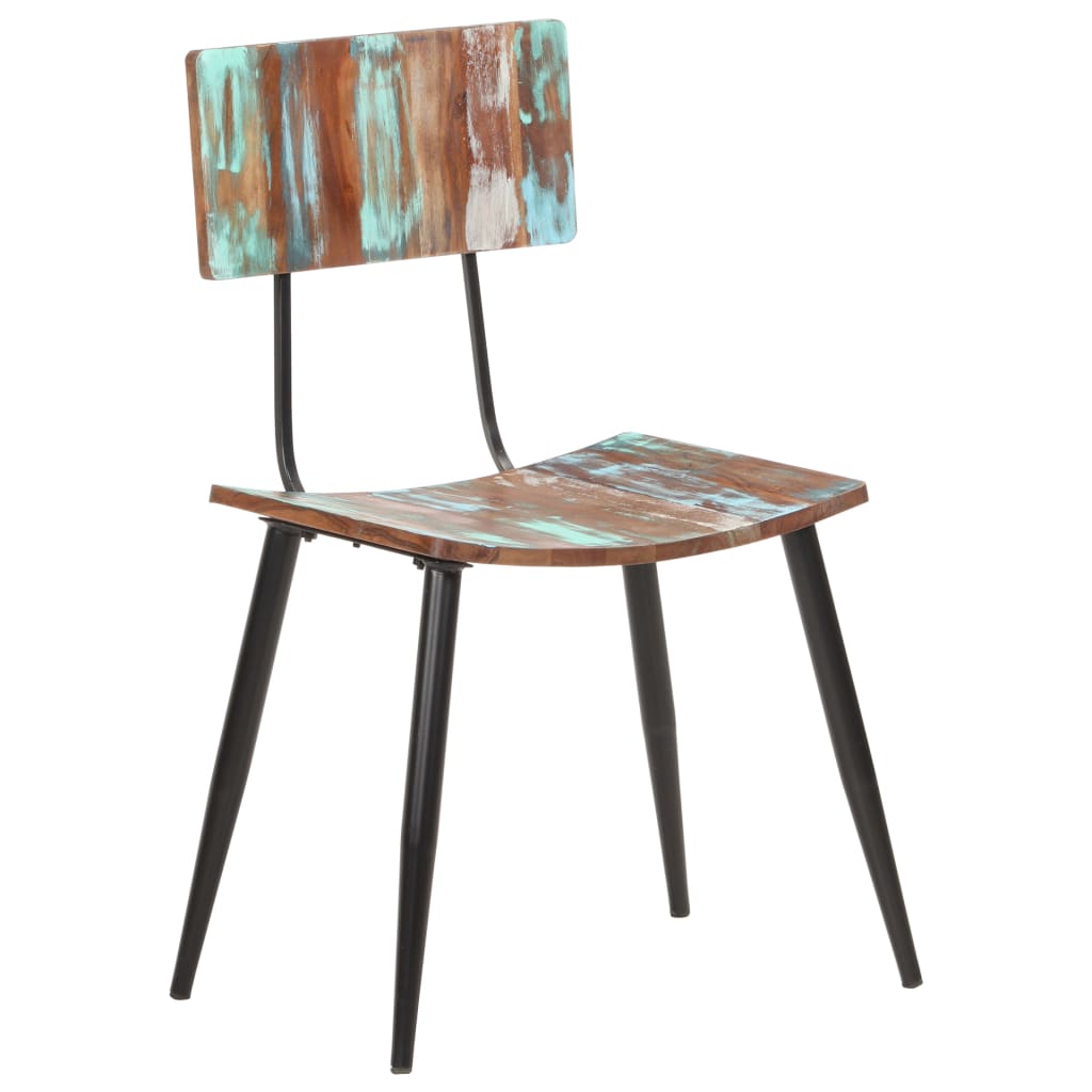 Eetkamerstoelen 2 st massief gerecycled hout