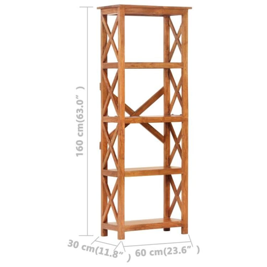 Boekenkast 100x30x180 cm acaciahout met honingafwerking