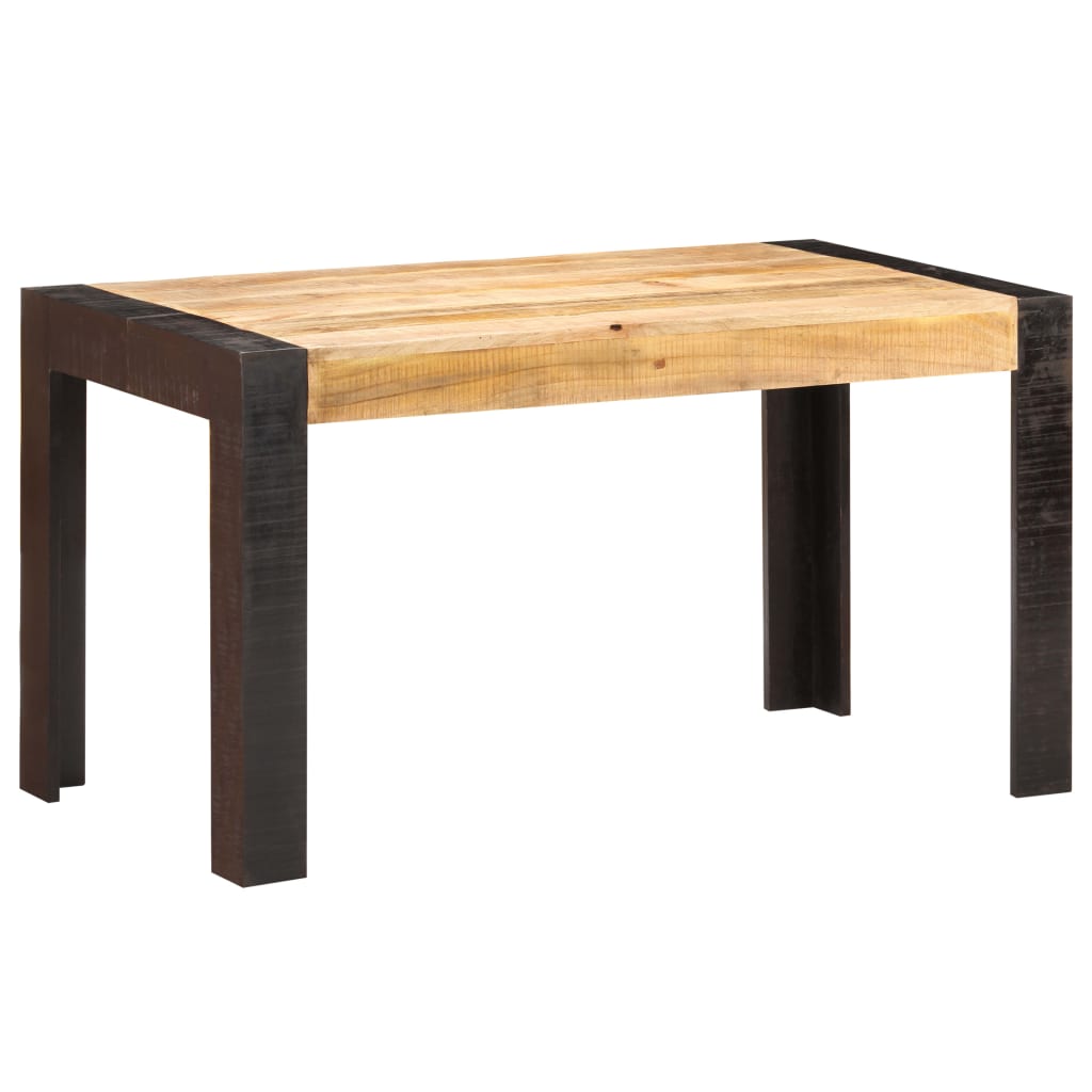 Eettafel 140x70x76 cm massief ruw mangohout