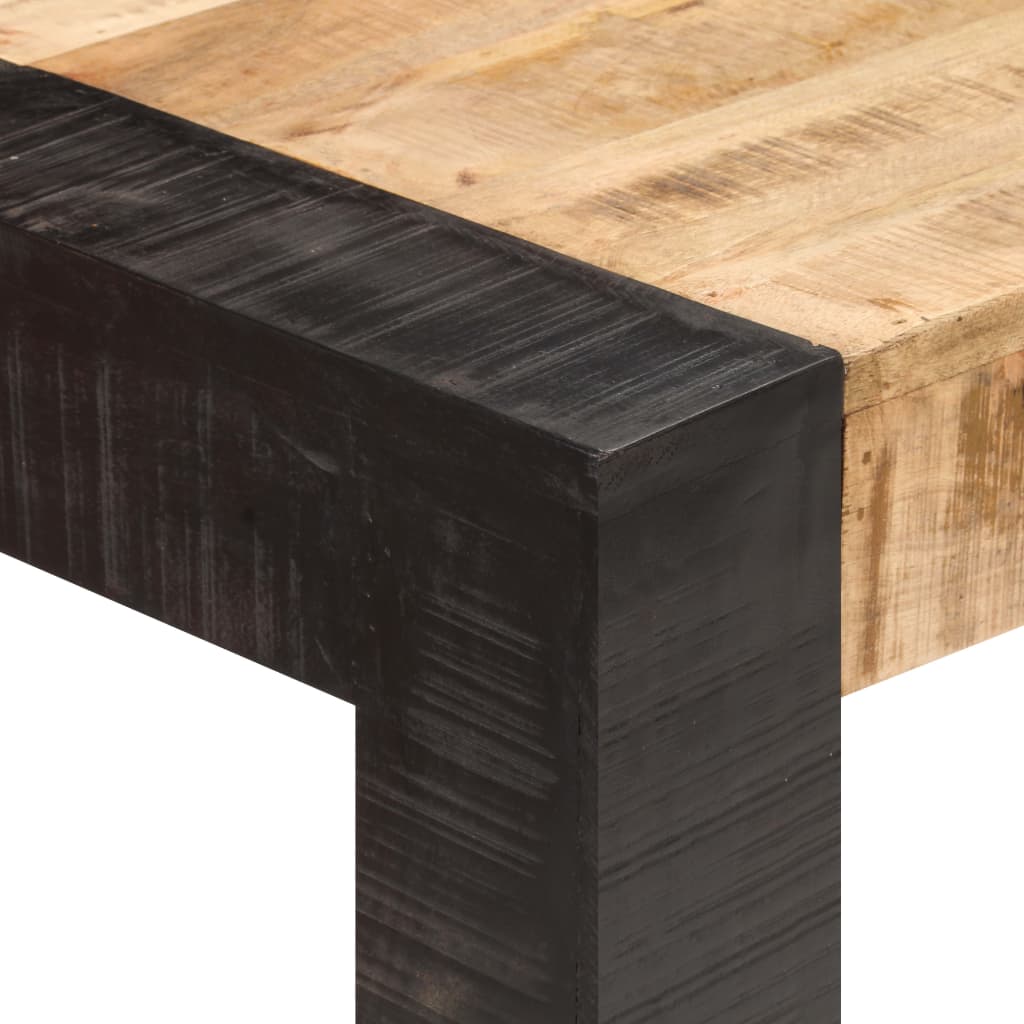 Eettafel 140x70x76 cm massief ruw mangohout