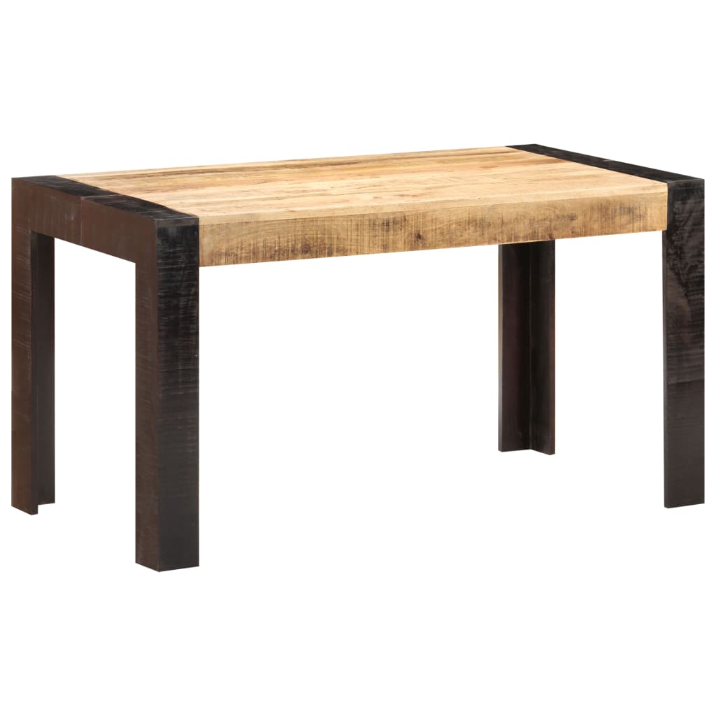 Eettafel 140x70x76 cm massief ruw mangohout