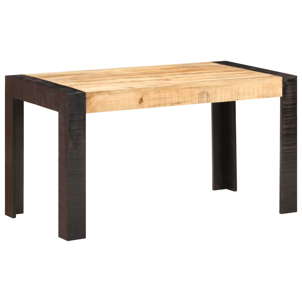 Eettafel 140x70x76 cm massief ruw mangohout