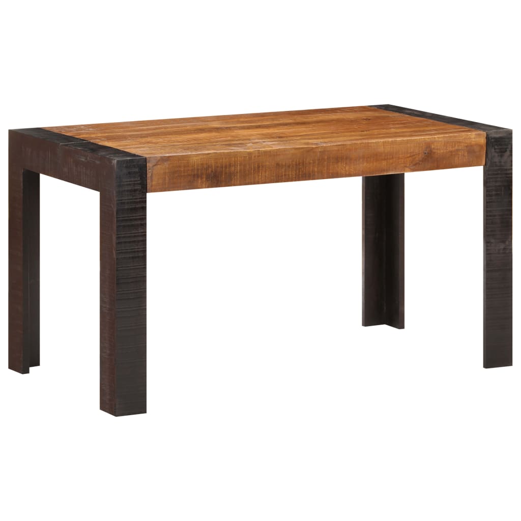 Eettafel 140x70x76 cm massief ruw mangohout