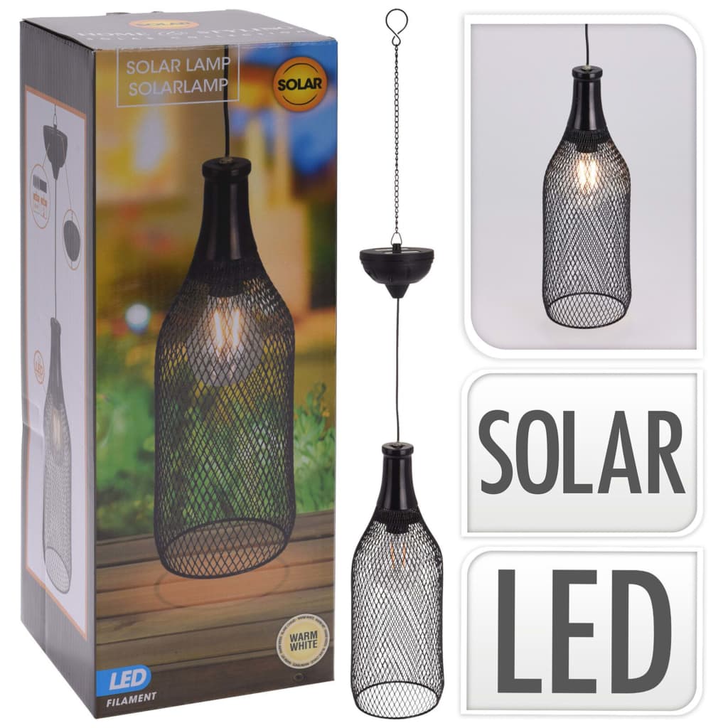 ProGarden Hanglamp solar LED 15 cm metaal