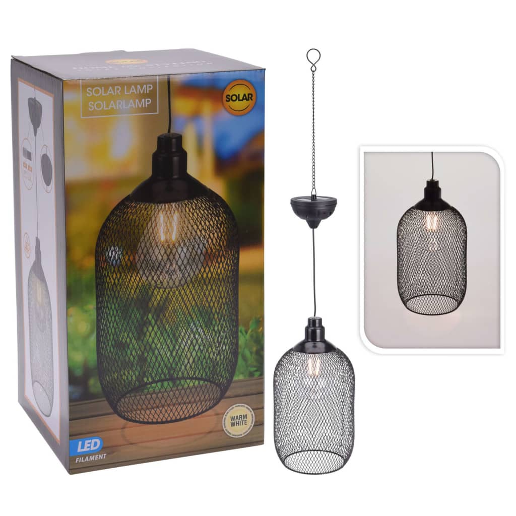 ProGarden Hanglamp solar LED 15 cm metaal