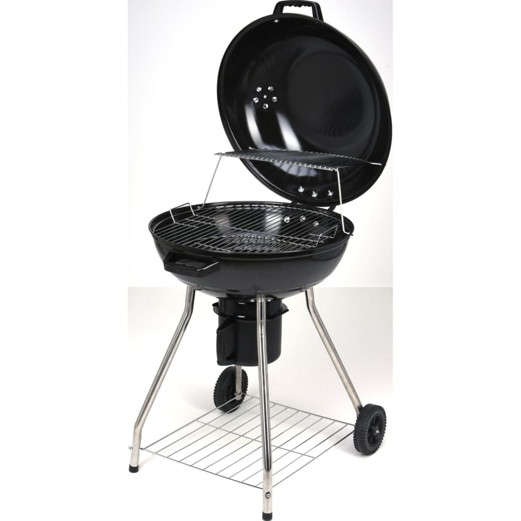 ProGarden Houtskoolbarbecue op wielen 56 cm zwart