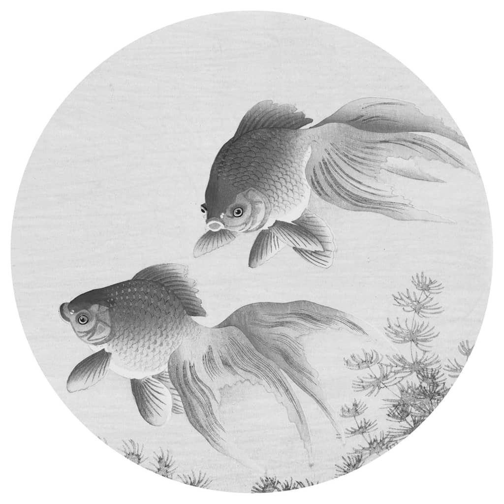 WallArt Behangcirkel Two Goldfish 190 cm