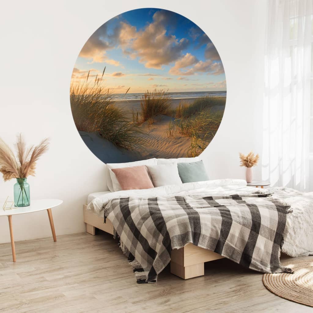 WallArt Behangcirkel Beachlife 190 cm