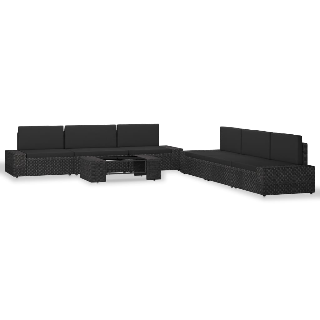 7-delige Loungeset poly rattan