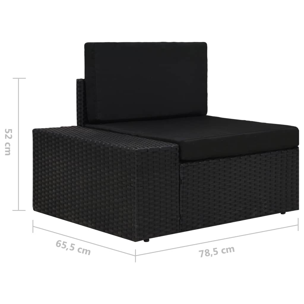 4-delige Loungeset poly rattan