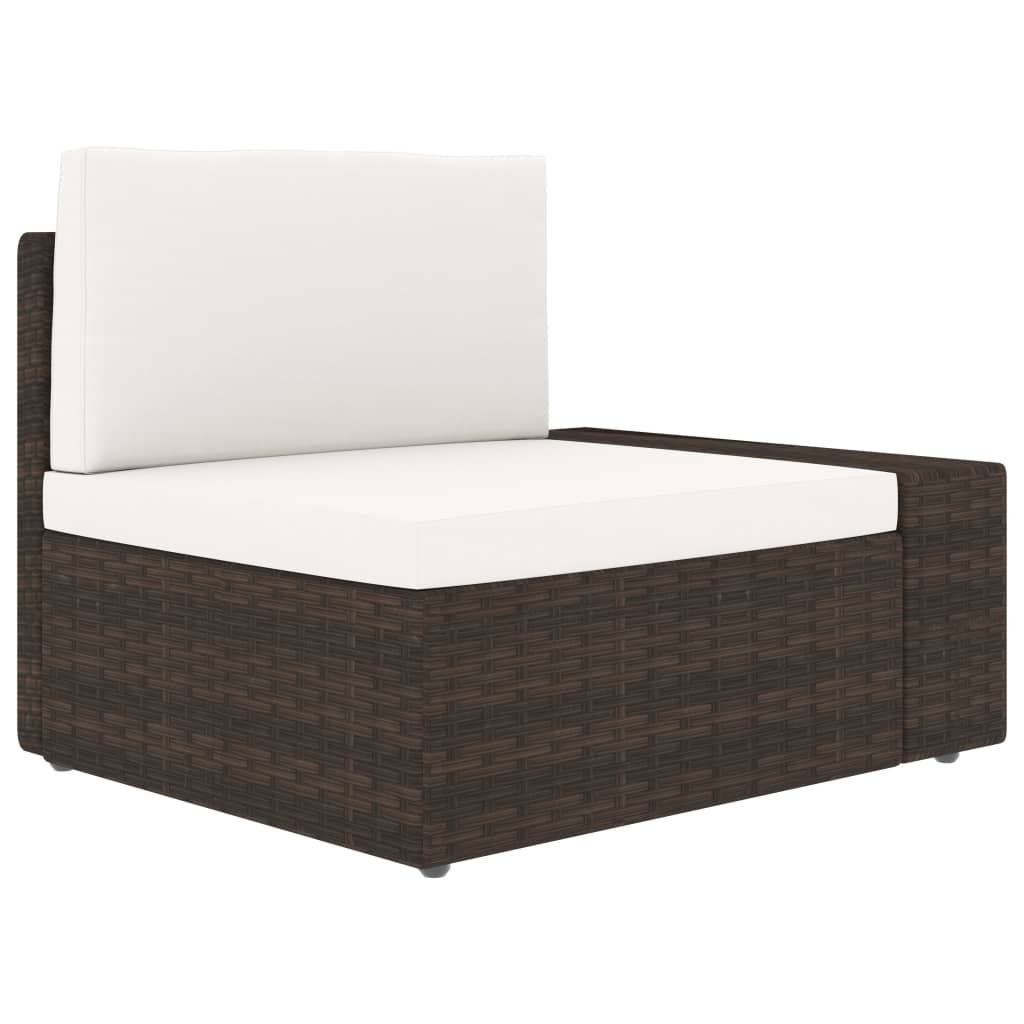 5-delige Loungeset poly rattan