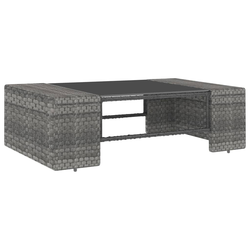 4-delige Loungeset poly rattan