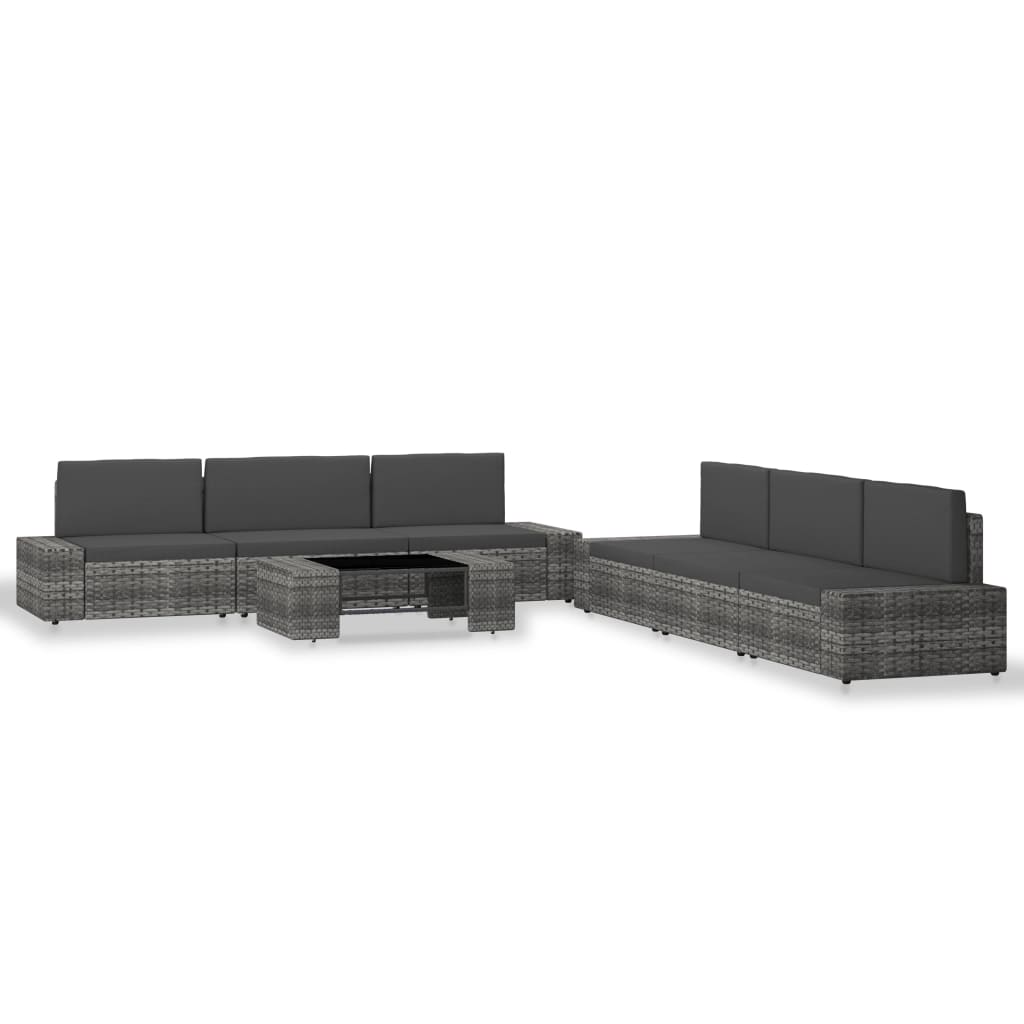 7-delige Loungeset poly rattan