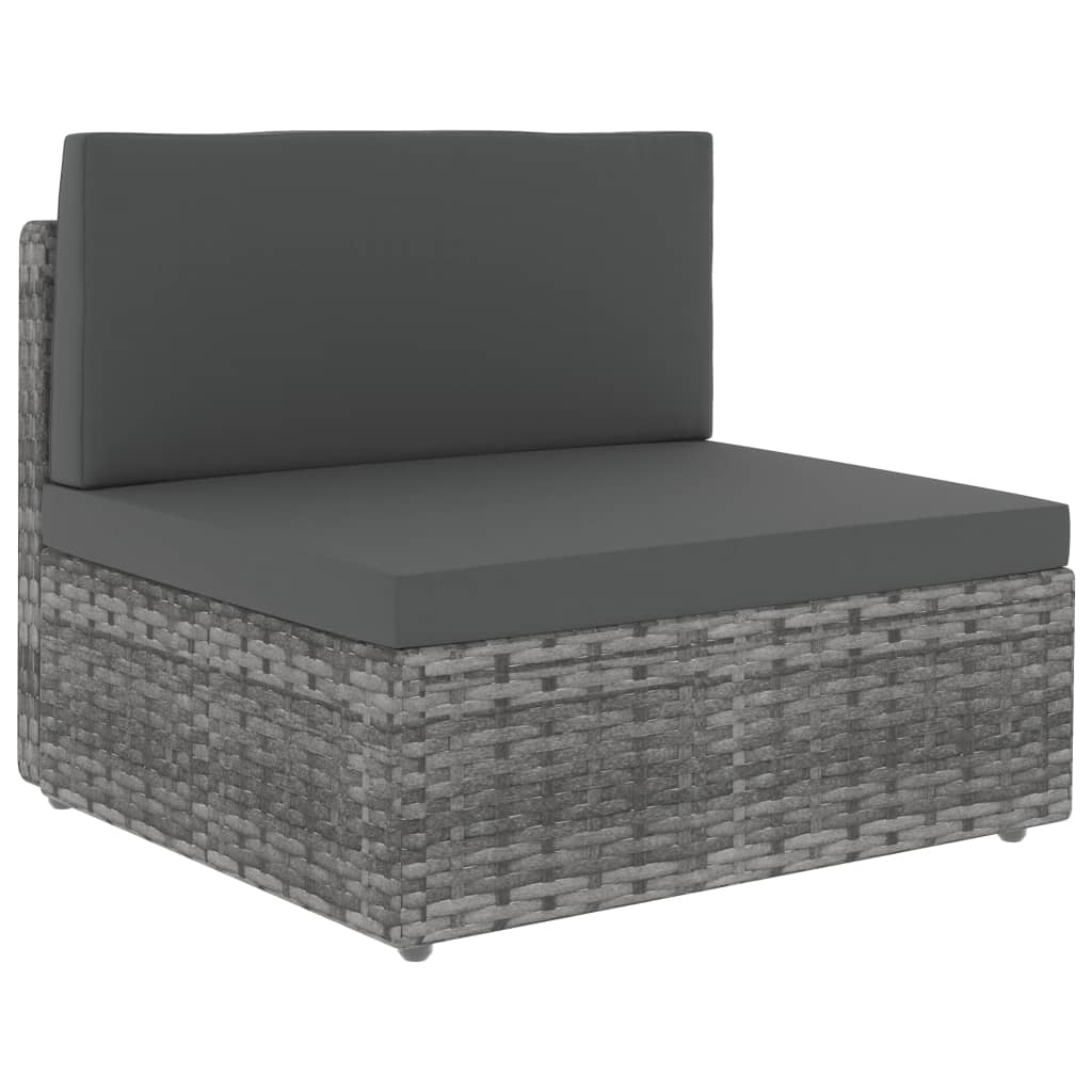 4-delige Loungeset poly rattan