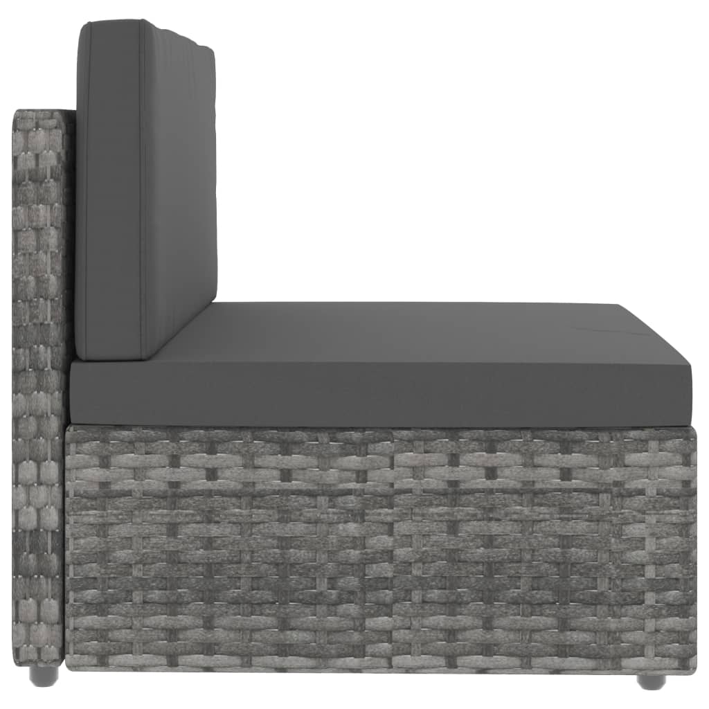 4-delige Loungeset poly rattan