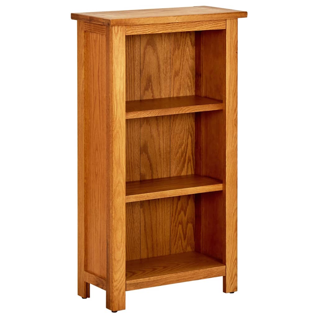 Boekenkast met 4 schappen 45x22x110 cm massief eikenhout