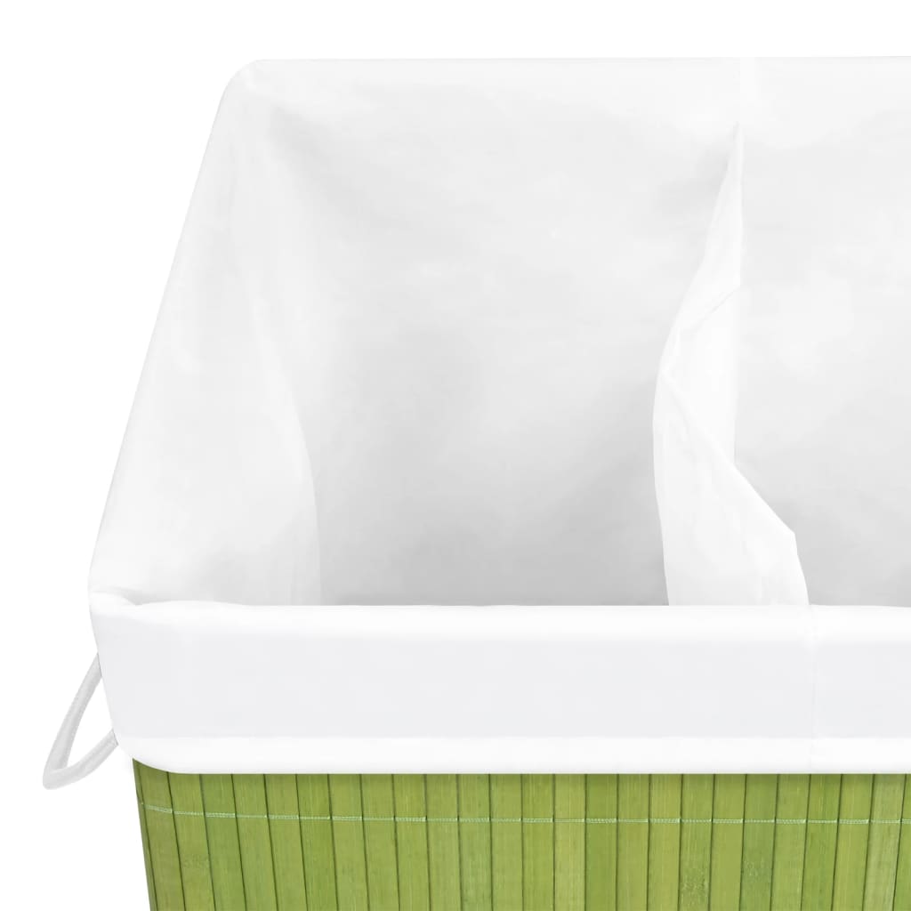 Wasmand met 2 vakken 72 L bamboe