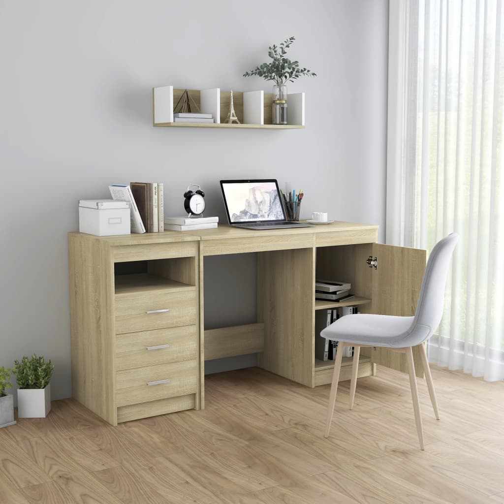 Bureau 140x50x76 cm bewerkt hout