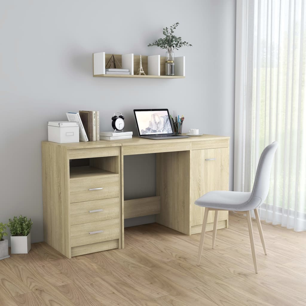 Bureau 140x50x76 cm bewerkt hout