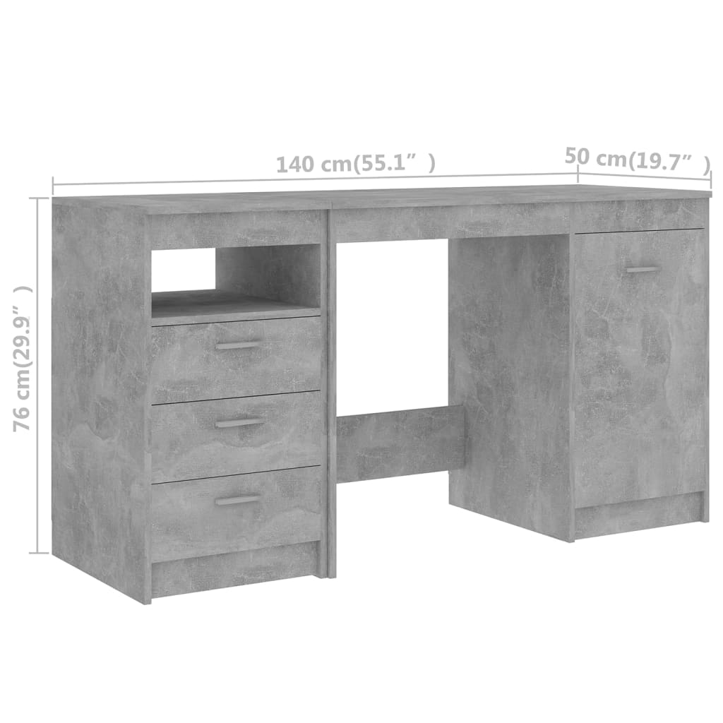 Bureau 140x50x76 cm bewerkt hout