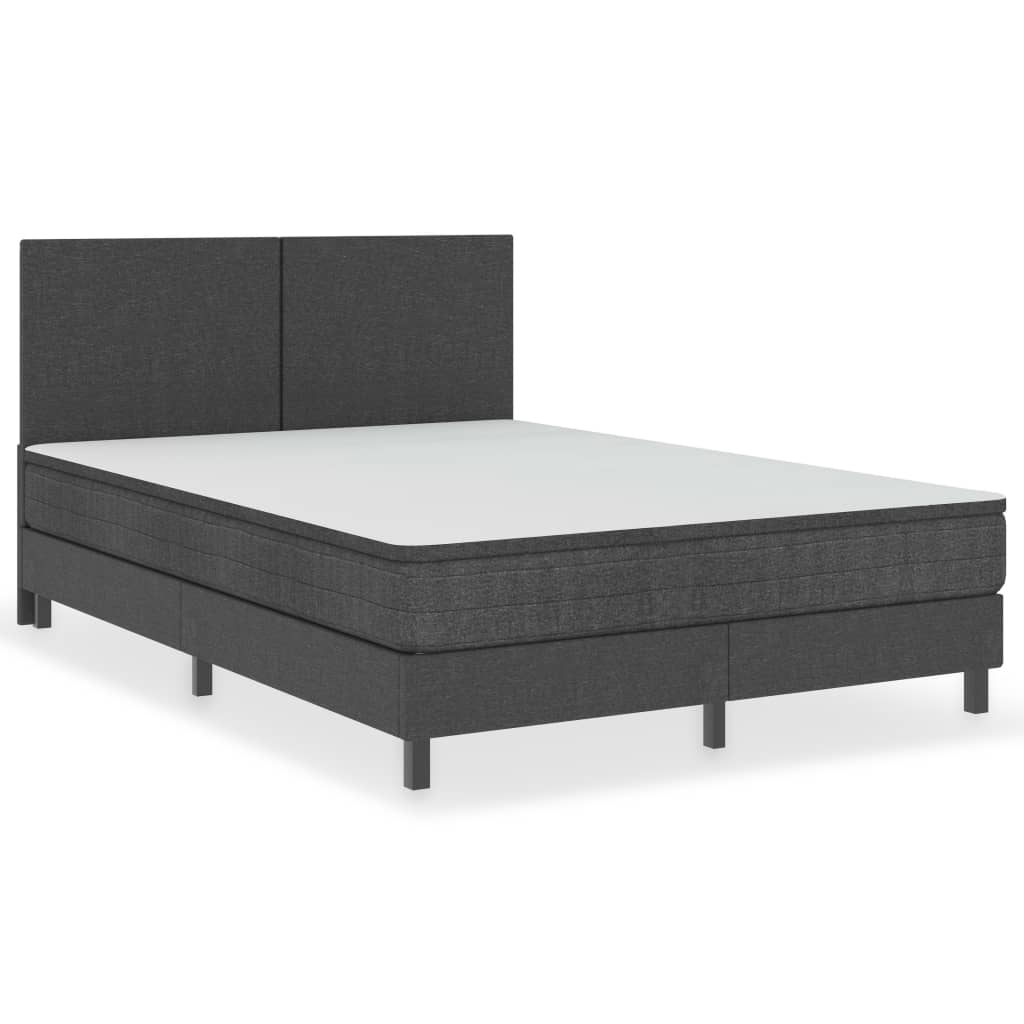 Boxspring stof donkergrijs 180x200 cm