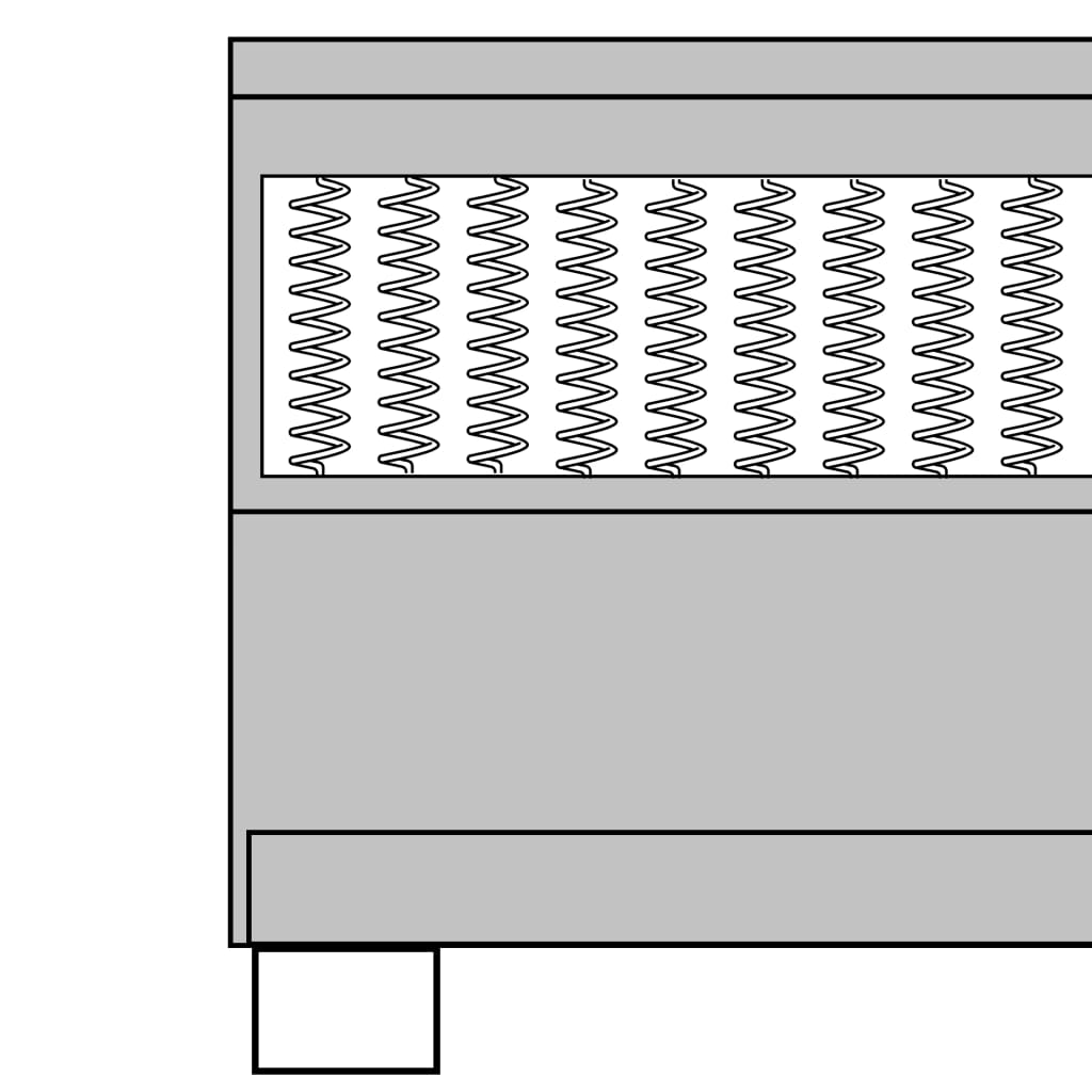 Boxspring stof donkergrijs 180x200 cm