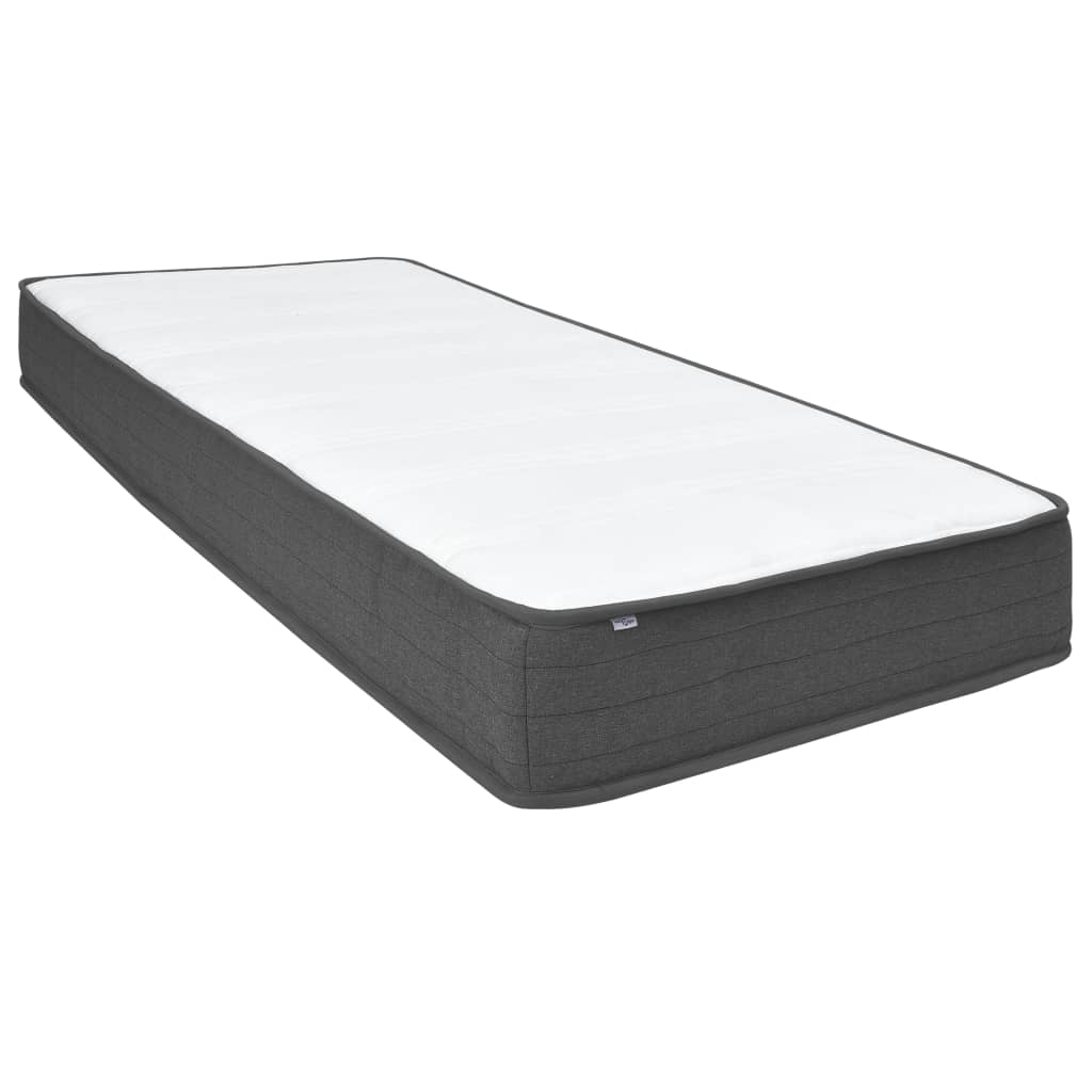 Boxspring stof donkergrijs 180x200 cm