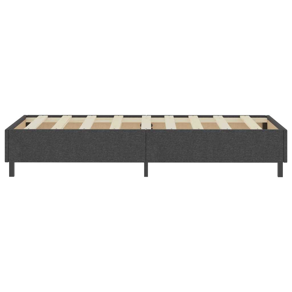 Boxspring stof donkergrijs 90x200 cm