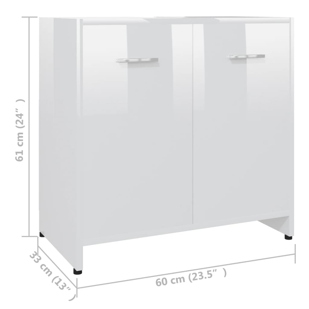 Badkamerkast 60x33x61 cm bewerkt hout