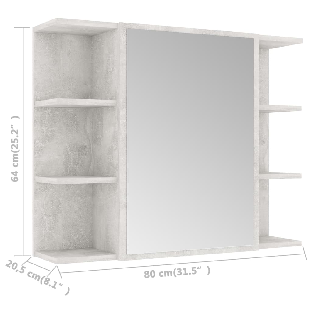 Badkamerspiegelkast 80x20,5x64 cm bewerkt hout