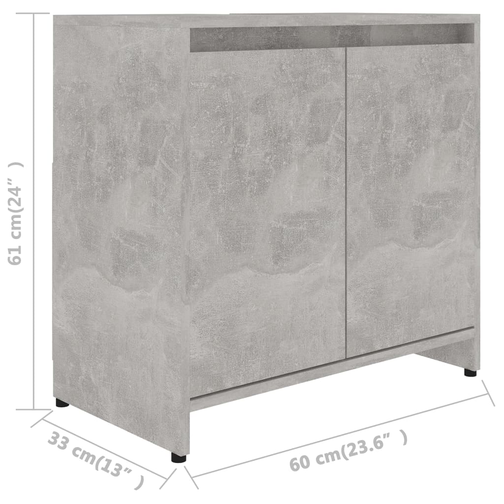 Badkamerkast 60x33x61 cm bewerkt hout