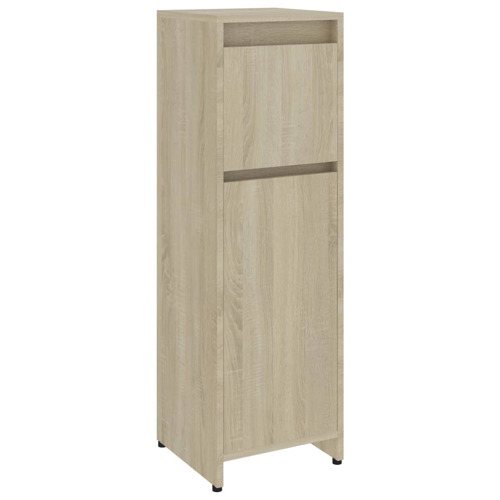 Badkamerkast 30x30x95 cm bewerkt hout