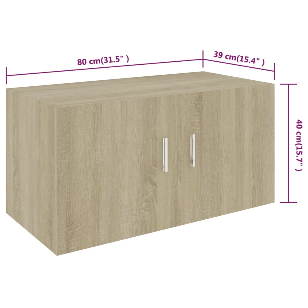 Hangkast 80x39x40 cm bewerkt hout