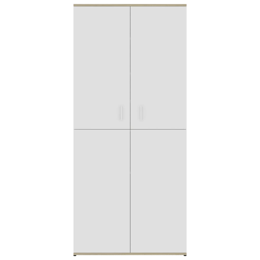 Schoenenkast 80x39x178 cm bewerkt hout