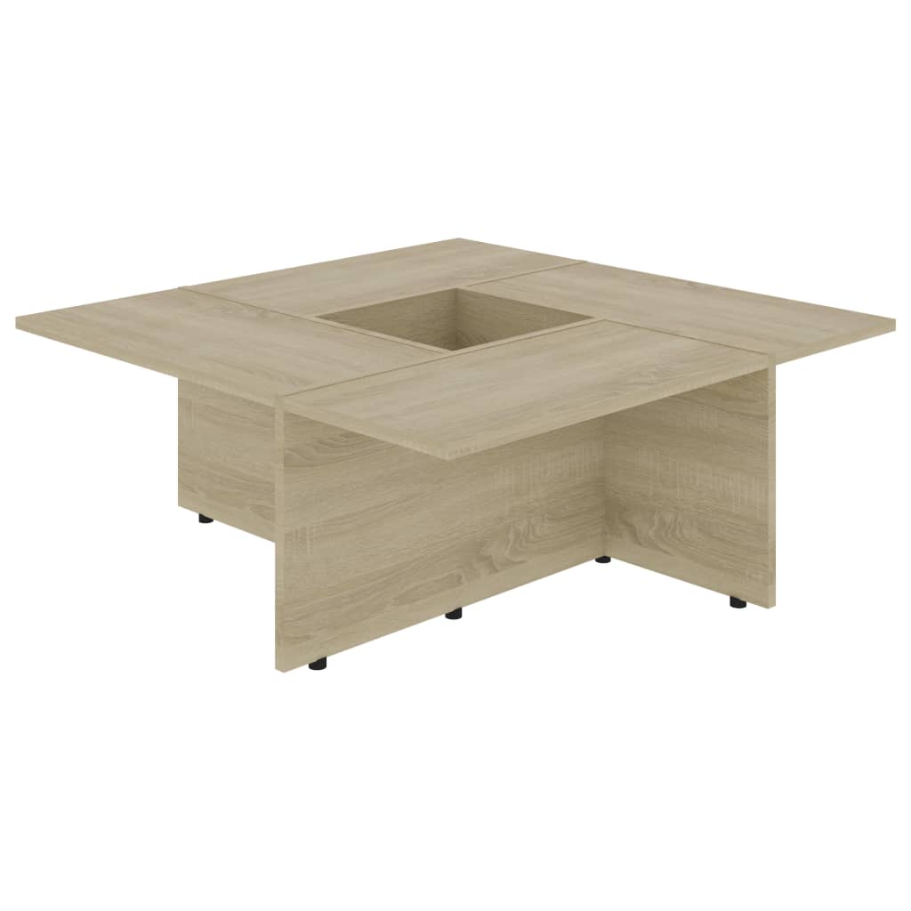 Salontafel 79,5x79,5x30 cm bewerkt hout hoogglans grijs