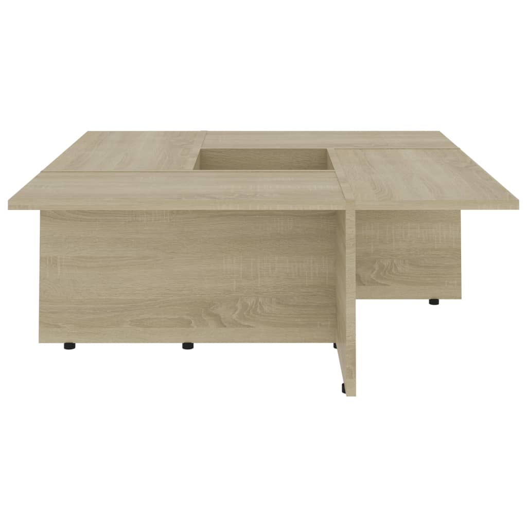 Salontafel 79,5x79,5x30 cm bewerkt hout hoogglans grijs