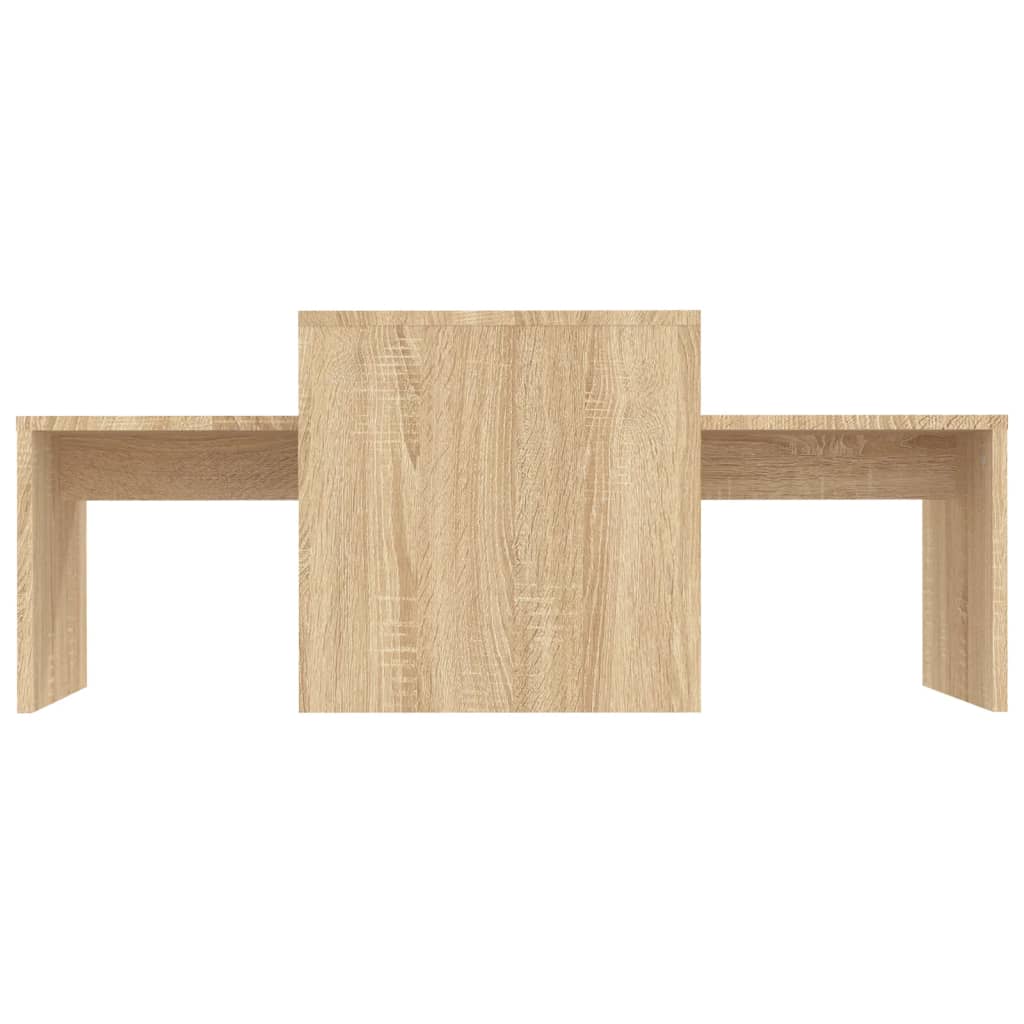 Salontafelset 100x48x40 cm bewerkt hout