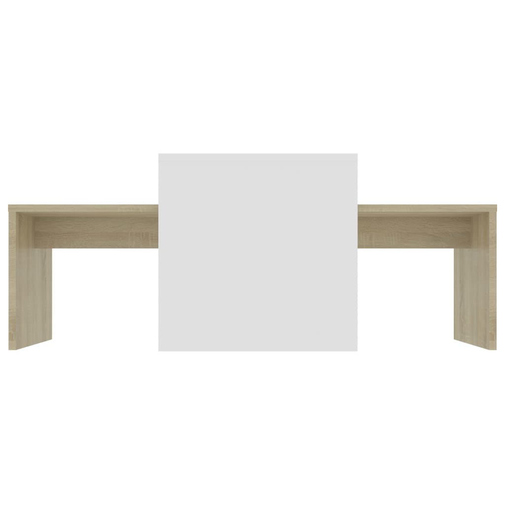 Salontafelset 100x48x40 cm bewerkt hout