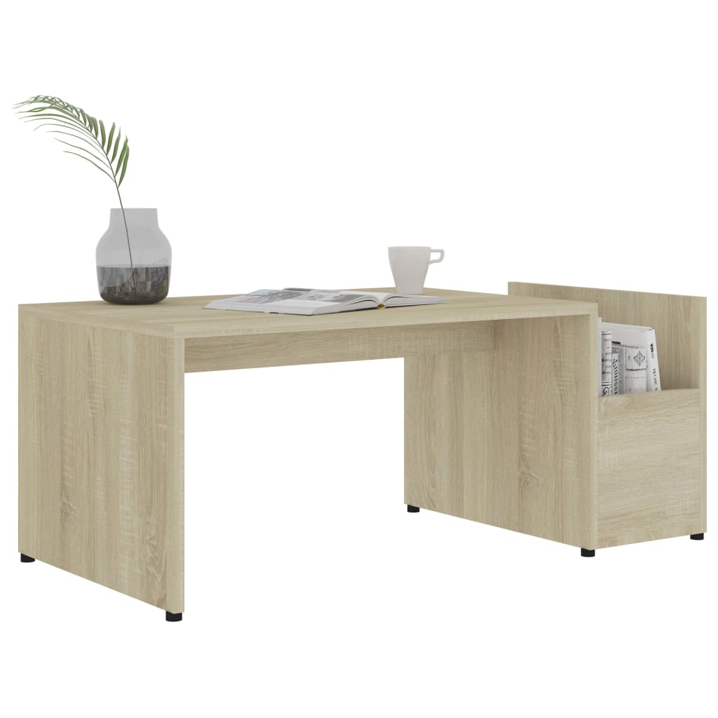 Salontafel 90x45x35 cm bewerkt hout hoogglans grijs