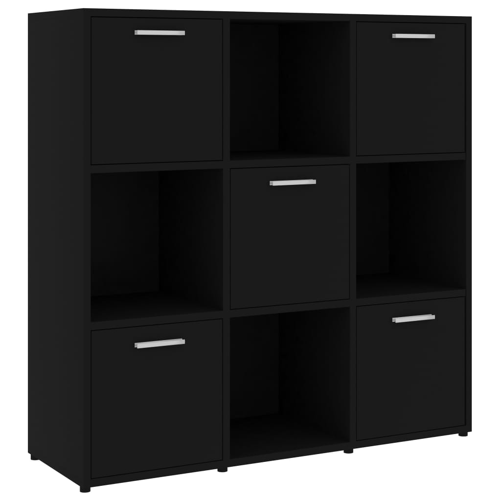 Boekenkast 90x30x90 cm bewerkt hout eikenkleurig