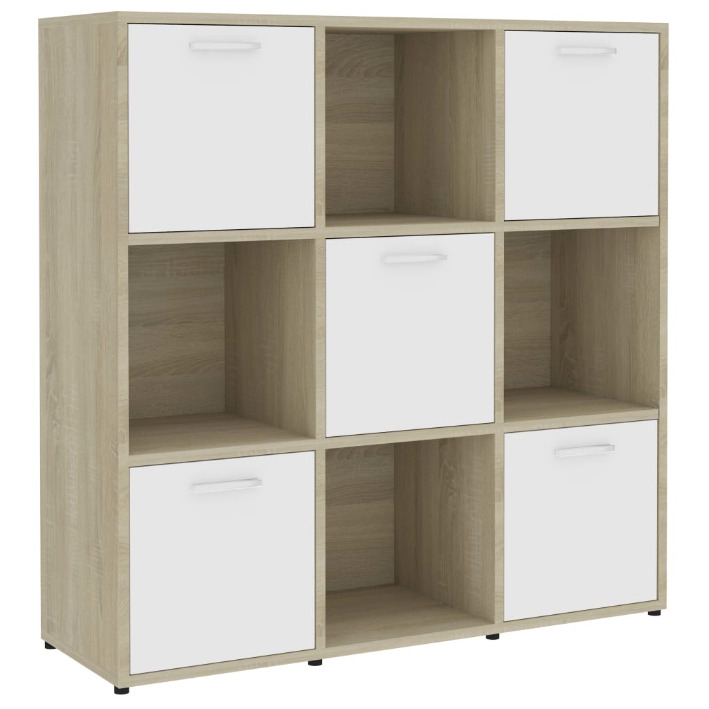 Boekenkast 90x30x90 cm bewerkt hout