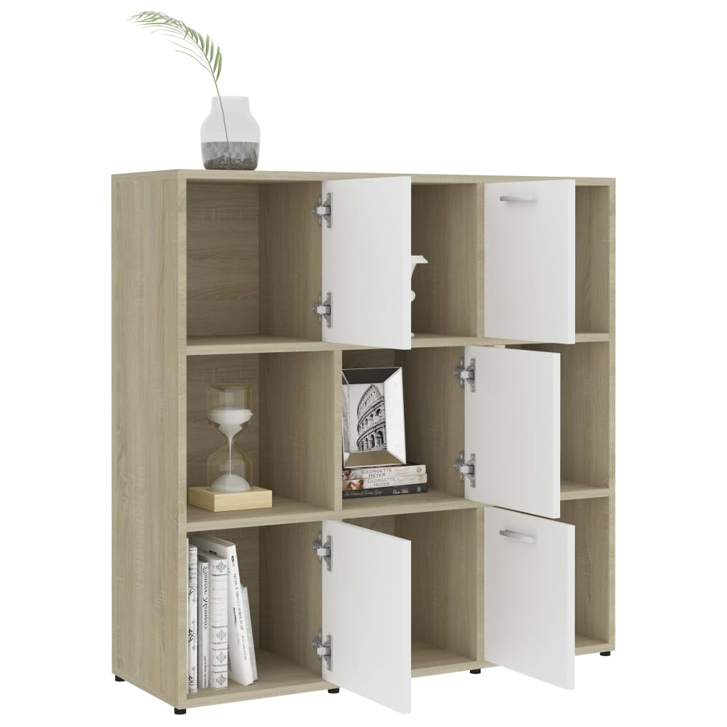 Boekenkast 90x30x90 cm bewerkt hout