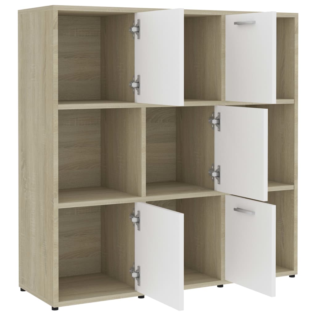 Boekenkast 90x30x90 cm bewerkt hout